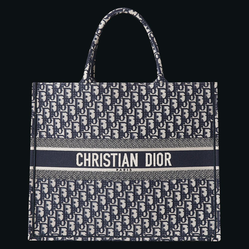 CHRISTIAN DIOR(USED)크리스찬디올 오블리크 북토트 라지